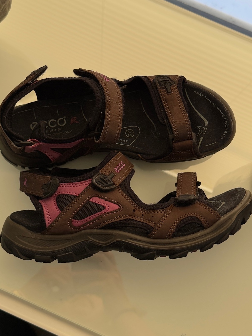 Ecco Brown and Pink Outdoor Sport Sandals